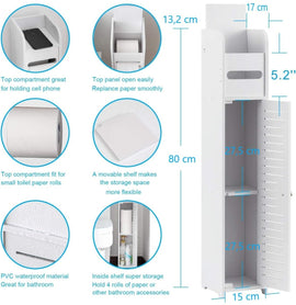 Toilet Paper Roll Holder for Bathroom (White, 80 cm) - RnR Galore