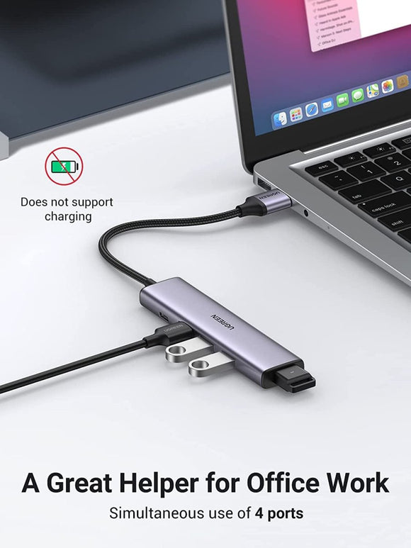 UGREEN 20805 USB 3.0 4 - Port Hub with USB - C Power Port - RnR Galore