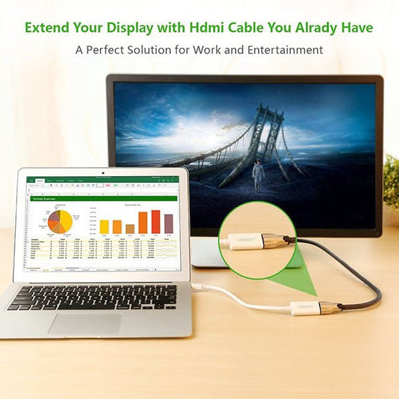 UGREEN Mini DP to HDMI Female converter cable 18CM (10460) - RnR Galore