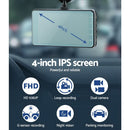 UL - tech Dash Camera 1080P 4" Front Rear Cam,UL - tech Dash Camera 1080P 4" Front Rear View Dual Cam Car DVR Reverse Recorder - RnR Galore