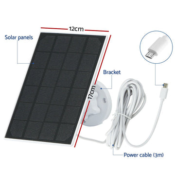 UL - tech Solar Panel For Security Camera Wireless 3W - RnR Galore