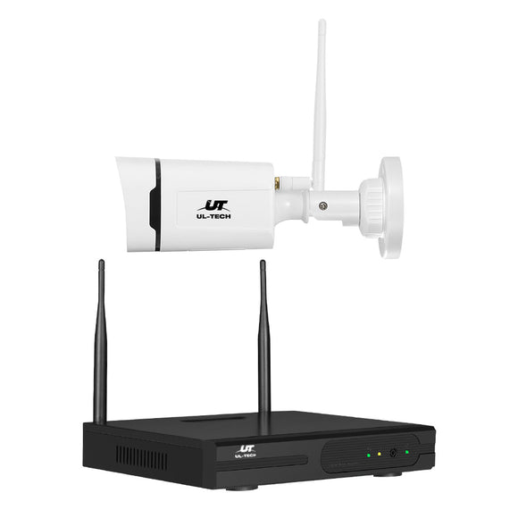 UL - tech Wireless CCTV Security System 8CH NVR 3MP 4 Square Cameras - RnR Galore