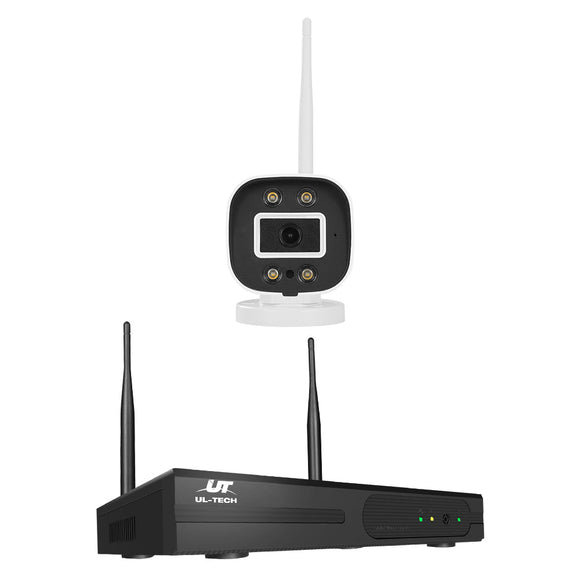 UL - tech Wireless CCTV Security System 8CH NVR 3MP 4 Square Cameras - RnR Galore
