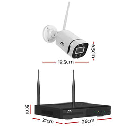 UL - tech Wireless CCTV Security System 8CH NVR 3MP 8 Square Cameras - RnR Galore