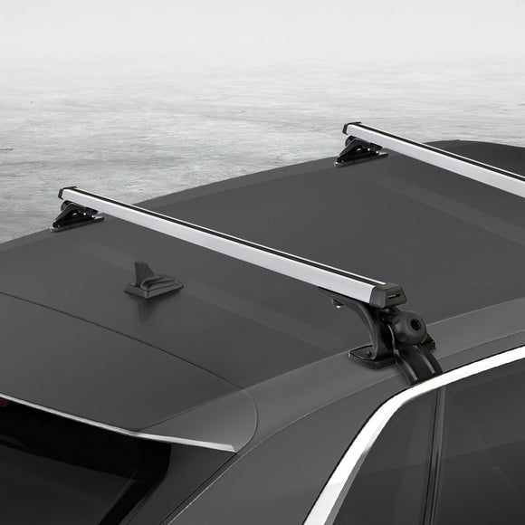 Universal Car Roof Racks Pod Aluminium Cross Bars Brackets 145cm Silver - RnR Galore