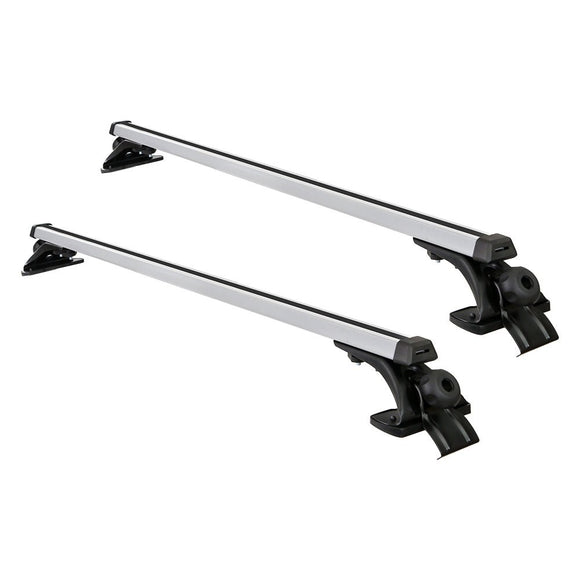 Universal Car Roof Racks Pod Aluminium Cross Bars Brackets 145cm Silver - RnR Galore