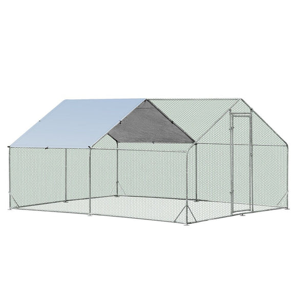 VaKa 3x4x1.95m Metal Walk - in Chicken Coop Rabbit Hutch Cage Hen House Chook Au - RnR Galore