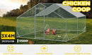 VaKa 3x4x1.95m Metal Walk - in Chicken Coop Rabbit Hutch Cage Hen House Chook Au - RnR Galore