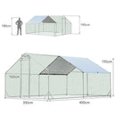 VaKa 3x4x1.95m Metal Walk - in Chicken Coop Rabbit Hutch Cage Hen House Chook Au - RnR Galore