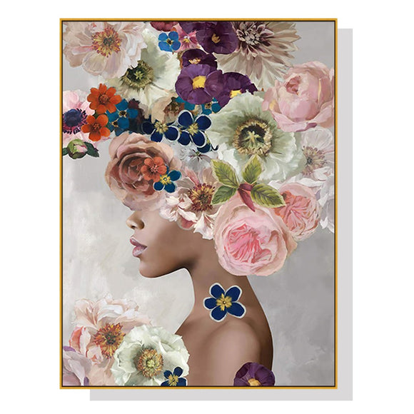 Wall Art 70cmx100cm Foolish in Love II Gold Frame Canvas - RnR Galore
