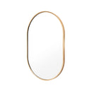 Wall Mirror Oval Aluminum Frame Bathroom 50x75cm GOLD - RnR Galore