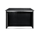 Wallaroo Garden Shed with Semi - Close Storage 6*8FT - Black - RnR Galore