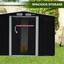 Wallaroo Garden Shed with Semi - Close Storage 6*8FT - Black - RnR Galore