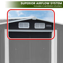 Wallaroo Garden Shed with Semi - Closed Storage 10*8FT - Black - RnR Galore