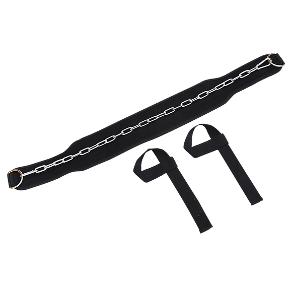 Weight Lifting Belt Gym Back Pull Up Chain Dipping Dip Body Building Training - RnR Galore