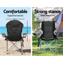 Weisshorn Camping Folding Chair Portable Outdoor Hiking Fishing Picnic Grey 2pcs - RnR Galore