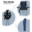 Weisshorn Camping Folding Chair Portable Outdoor Hiking Fishing Picnic Navy 2pcs - RnR Galore
