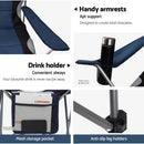 Weisshorn Camping Folding Chair Portable Outdoor Hiking Fishing Picnic Navy 2pcs - RnR Galore