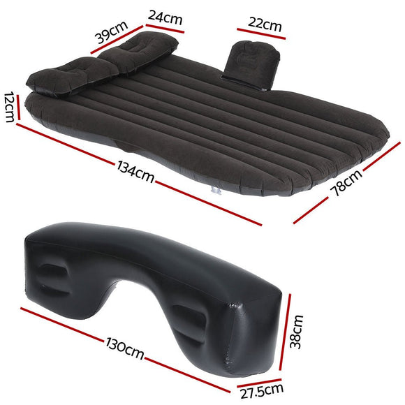 Weisshorn Car Mattress 134x78 Inflatable SUV Back Seat Camping Bed Black - RnR Galore