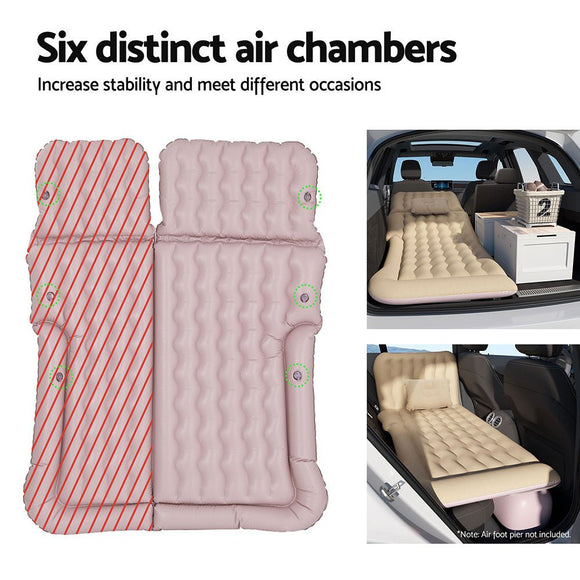 Weisshorn Car Mattress 175x130 Inflatable SUV Back Seat Camping Bed Beige - RnR Galore