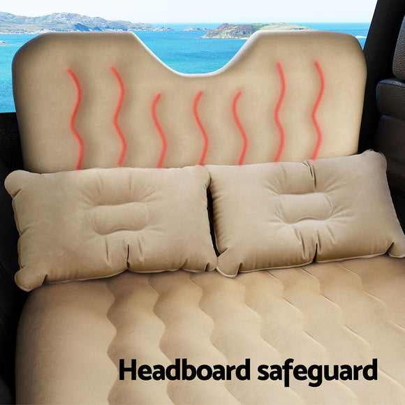 Weisshorn Car Mattress 176x80 Inflatable SUV Back Seat Camping Bed Beige - RnR Galore
