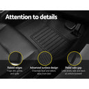Weisshorn Car Rubber Floor Mats Compatible For Toyota Hilux Dual Cab 2015 - 2022 - RnR Galore