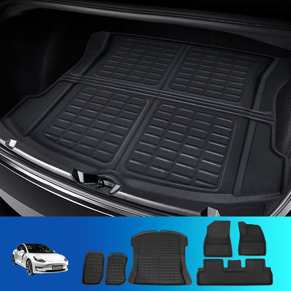 Weisshorn Car Rubber Floor Mats for Tesla Model 3 Trunk Toolbox Cargo Mat Carpet - RnR Galore