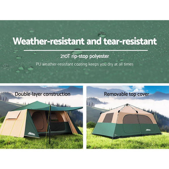 Weisshorn Instant Up Camping Tent 8 Person Pop up Tents Family Hiking Dome Camp - RnR Galore