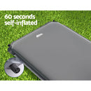 Weisshorn Self Inflating Mattress Camping Sleeping Mat Air Bed Pad Single Grey - RnR Galore