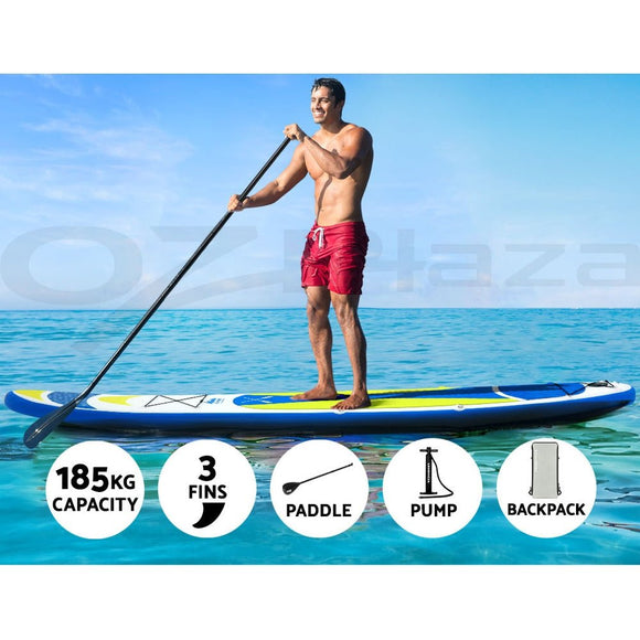 Weisshorn Stand Up Paddle Board 11ft Inflatable SUP Surfboard Paddleboard Kayak Surf Yellow - RnR Galore