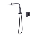 WELS 8" Rain Shower Head Set Square Dual Heads Faucet High Pressure With Mixer - RnR Galore