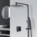 WELS 8" Rain Shower Head Set Square Dual Heads Faucet High Pressure With Mixer - RnR Galore