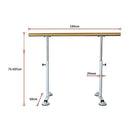 Wooden Portable Ballet Bar Stretch Barre Dance Bar 1.5M Freestanding Ballet Bar - RnR Galore