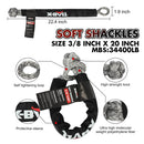 X - BULL 4WD Recovery Kit Kinetic Recovery Rope With 14500LBS Electric Winch 12V Winch 4WD 4X4 Offroad - RnR Galore