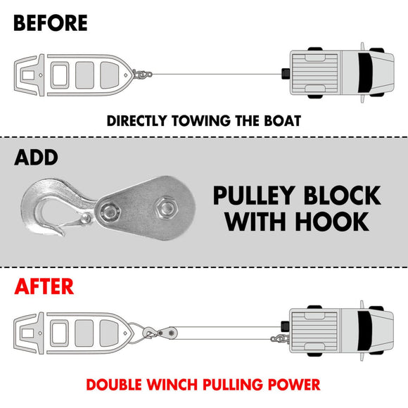 X - BULL 5000LBS Electric Boat Winch 12V Portable Detachable Marine Ship Trailer Winch - RnR Galore