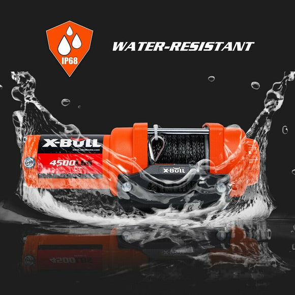 X - BULL Electric Winch 12v Synthetic Rope 4500LBS Wireless Remote ATV UTV 2041KG - RnR Galore