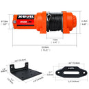 X - BULL Electric Winch 12v Synthetic Rope 4500LBS Wireless Remote ATV UTV 2041KG - RnR Galore