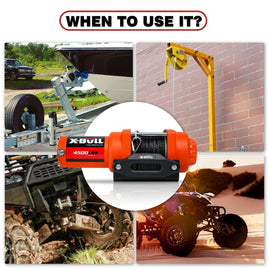 X - BULL Electric Winch 12v Synthetic Rope 4500LBS Wireless Remote ATV UTV 2041KG - RnR Galore