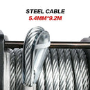 X - BULL Electric Winch 3000lbs/1360kg Wireless 12V Steel Cable ATV 4WD BOAT 4X4 - RnR Galore