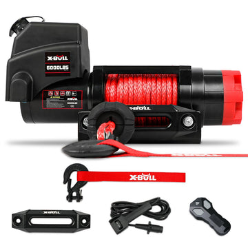 X - BULL Electric Winch 6000LBS 12V BOAT Synthetic Rope Wireless Remote 4WD ATV UTV - RnR Galore