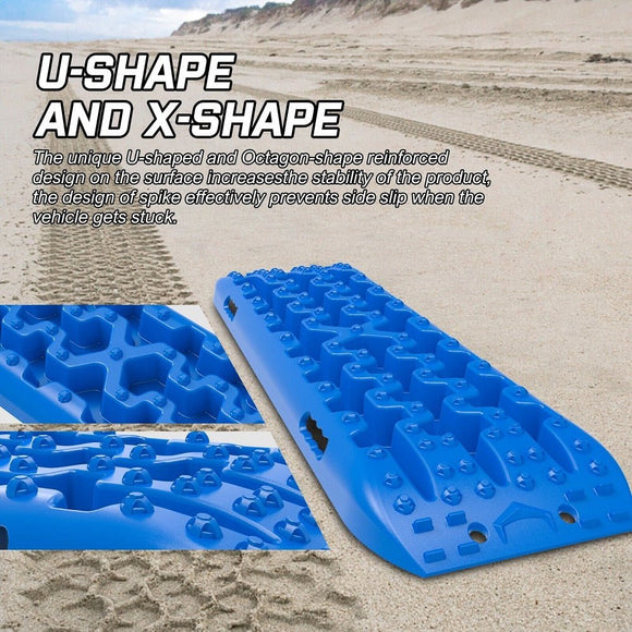 X - BULL Recovery tracks kit Boards 4WD strap mounting 4x4 Sand Snow Car qrange GEN3.0 6pcs blue - RnR Galore