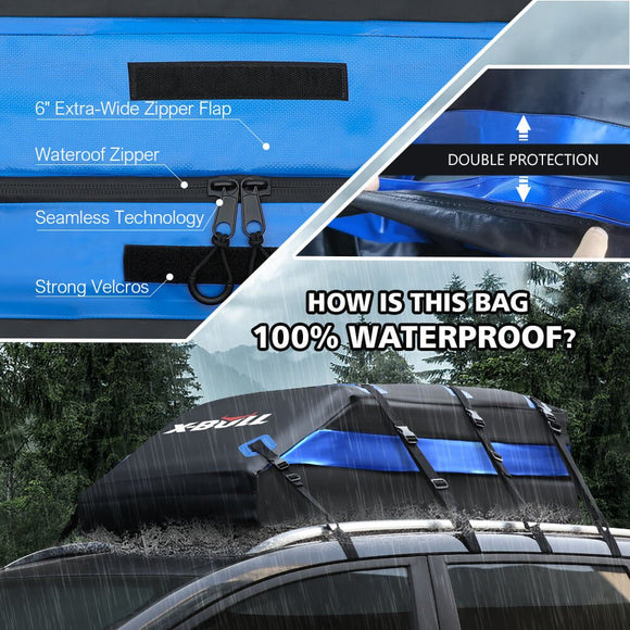 X - BULL Waterproof Car Roof Top Rack Carrier ravel Cargo Luggage Cube Bag Trave 425L - RnR Galore
