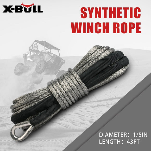 X - BULL Winch Rope 5.5mm x 13m Dyneema Synthetic Rope Tow Recovery Offroad 4wd4x4 - RnR Galore