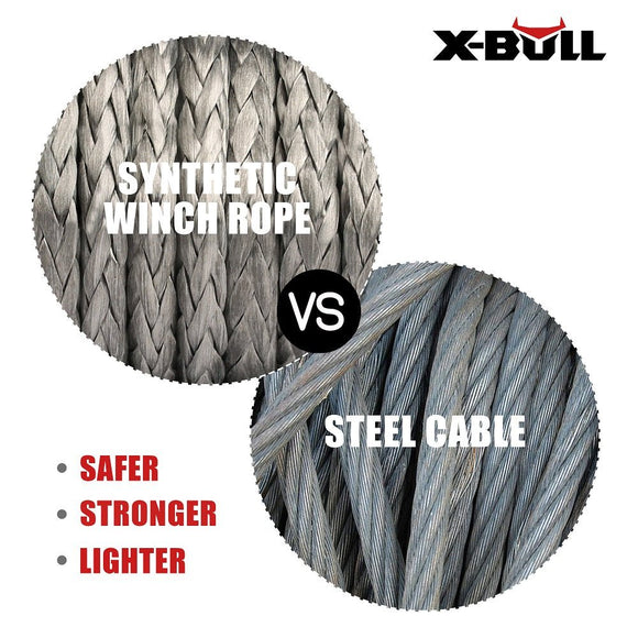 X - BULL Winch Rope 5.5mm x 13m Dyneema Synthetic Rope Tow Recovery Offroad 4wd4x4 - RnR Galore