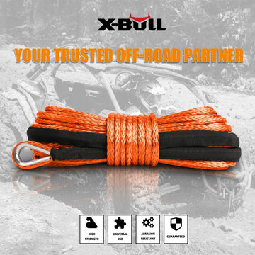 X - BULL Winch Rope Dyneema Synthetic Rope 5.5mm x 13m Tow Recovery Offroad 4wd - RnR Galore