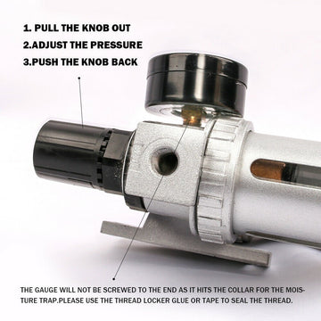 X - BULLAir Compressor Oil Moisture Water Filter Regulator Separator Mount fitting - RnR Galore