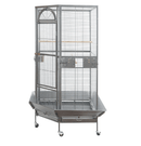 YES4PETS 161 cm XL Corner Bird Cage Pet Parrot Aviary Perch Castor Wheel Stand Black Silver - RnR Galore