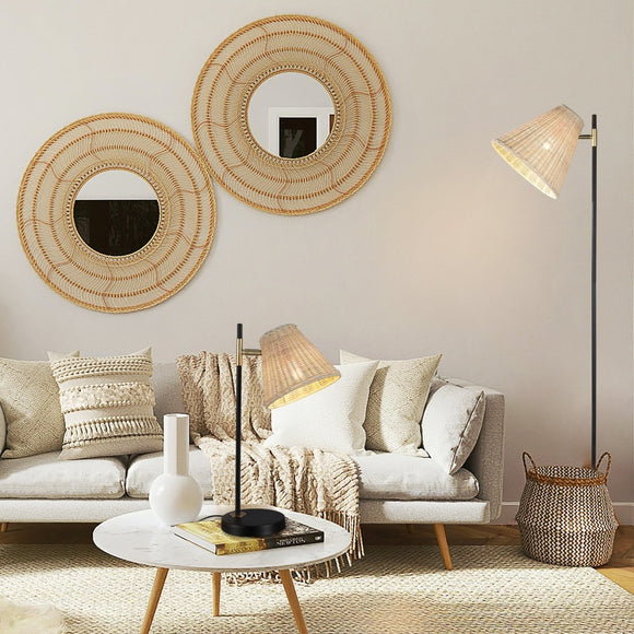 Yvette Rattan Table Lamp - RnR Galore