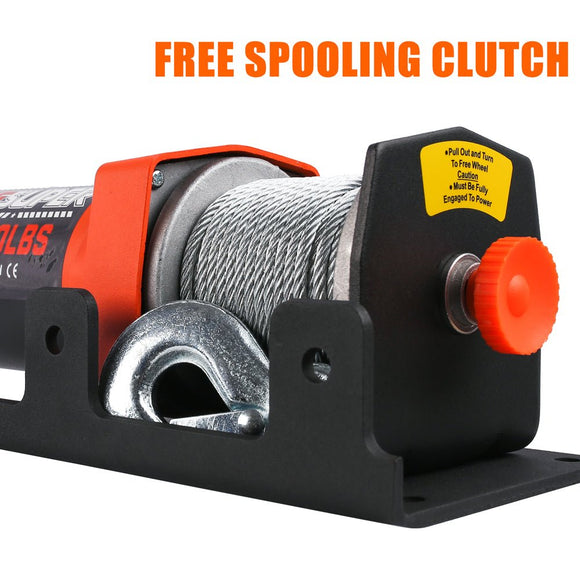 ZESUPER Electric Winch 2500LBS/1134KG 12V 15.2M Steel Cable ATV UTV 4WD 4X4 Boat - RnR Galore