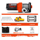 ZESUPER Electric Winch 2500LBS/1134KG 12V 15.2M Steel Cable ATV UTV 4WD 4X4 Boat - RnR Galore